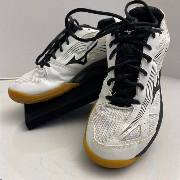 Mizuno Cyclone Speed 3 Volleyball Shoes Non Marking White Black - Picture 3 of 13